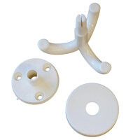 10 Stück Deckenhaken, 3-fach weiß