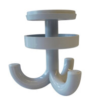 10 Stück Deckenhaken, 3-fach grau