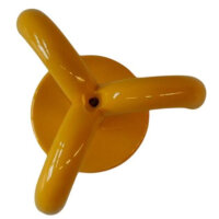 1 Stück Deckenhaken, 3-fach gelb