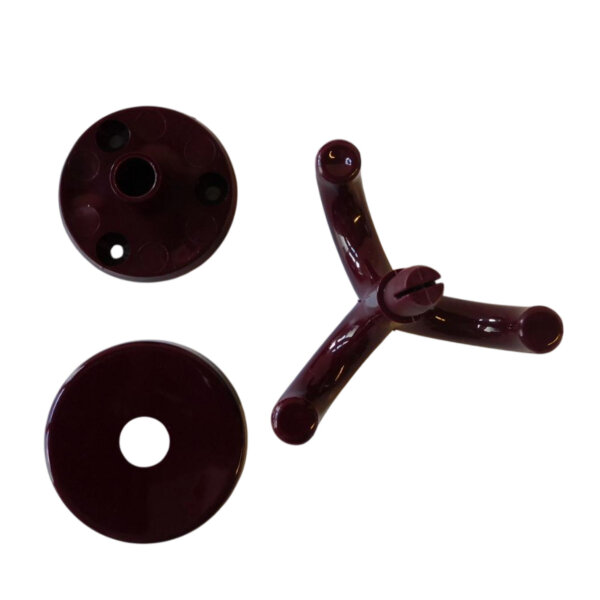 1 Stück Deckenhaken, 3-fach bordeaux