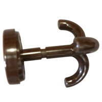 1 Stück Deckenhaken, 3-fach braun