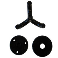 1 Stück Deckenhaken, 3-fach schwarz