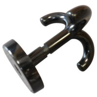 1 Stück Deckenhaken, 3-fach schwarz