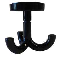 5 Stück Deckenhaken, 3-fach schwarz