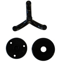 50 Stück Deckenhaken, 3-fach schwarz