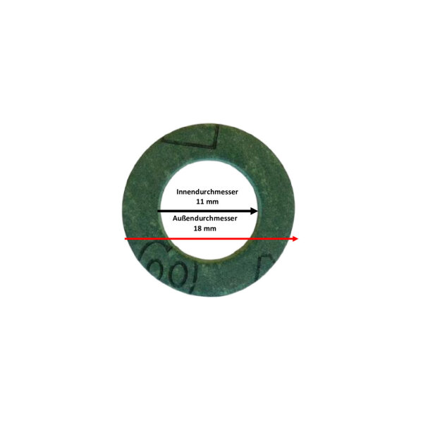 10 Stück Flachdichtung AFM, 2mm 1/2 Zoll