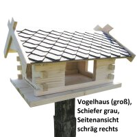 Vogelhaus (groß), Schiefer grau