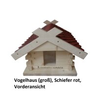Vogelhaus (groß), Schiefer rot