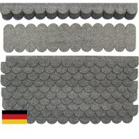 1 Set Dachschindeln Rund 41 mm grau