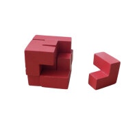 Somawürfel, 3D-Puzzle rot