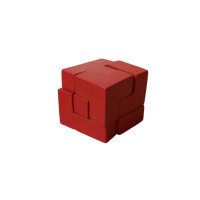 Somawürfel, 3D-Puzzle rot