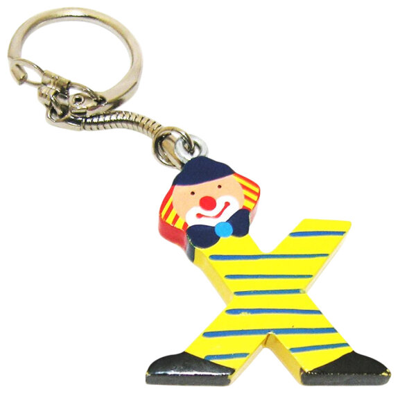 Schlüsselanhänger Buchstabe Clown X