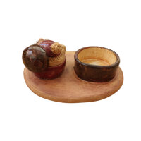 Teelichthalter Wichtel "Ilona" rot