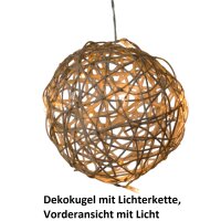 Dekokugel mit Lichterkette