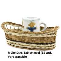 Frühstücks-Tablett oval  (35 cm)