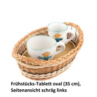 Frühstücks-Tablett oval  (35 cm)