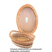 Frühstücks-Tablett oval  (35 cm)