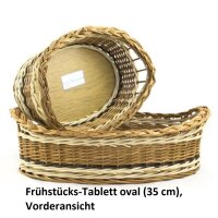 Frühstücks-Tablett oval  (35 cm)