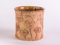 Übertopf floral Ginkgo