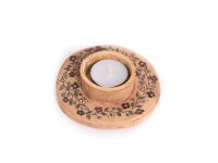 Teelichthalter "Blumenranke" Rund