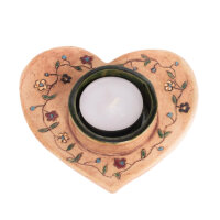 Teelichthalter "Blumenranke" Herz