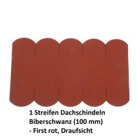 1 Streifen Dachschindeln Biberschwanz (100 mm) - First rot