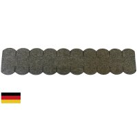 3 Streifen Dachschindeln Biberschwanz (50 mm) - First grau