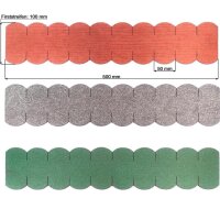 1 Streifen Dachschindeln Biberschwanz (50 mm) - First rot