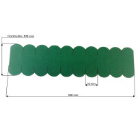 1 Streifen Dachschindeln Biberschwanz (50 mm) - First grün