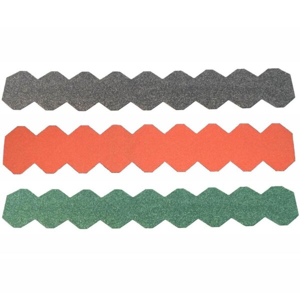 3 Streifen Dachschindeln Schiefer  (55 mm) - First grün