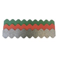 3 Streifen Dachschindeln Schiefer  (55 mm) - First grün