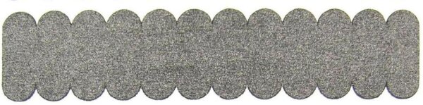 1 Streifen Dachschindeln Rund (41 mm) - First grau