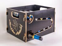 Bierkasten "Flaschenrutsche" schwarz-braun