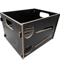 Bierkasten "Flaschenrutsche" schwarz-braun