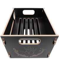 Bierkasten "Flaschenrutsche" schwarz-braun