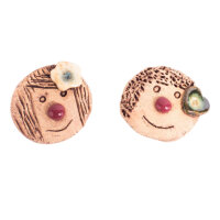 1 Stück Schmunzelstein mit Schmuck