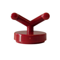 5 Stück Wandhaken, 2-fach rot