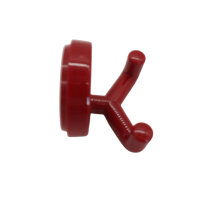 5 Stück Wandhaken, 2-fach rot