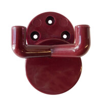 1 Stück Wandhaken, 2-fach bordeauxrot