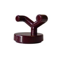 1 Stück Wandhaken, 2-fach bordeauxrot