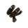 1 Stück Wandhaken, 2-fach braun