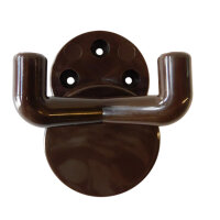 25 Stück Wandhaken, 2-fach braun