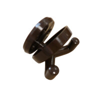 25 Stück Wandhaken, 2-fach braun