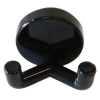 1 Stück Wandhaken, 2-fach schwarz
