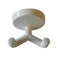 1 Stück Wandhaken, 2-fach cremeweiß