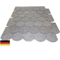 1 Set Dachschindeln Biberschwanz (100 mm) grau
