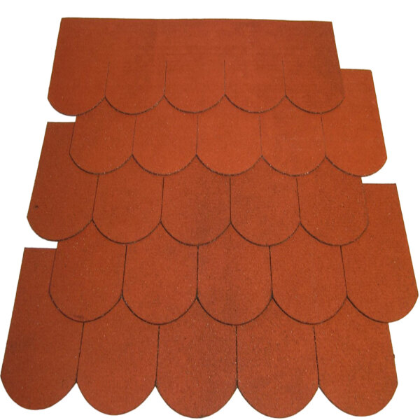 1 Set Dachschindeln Biberschwanz (100 mm) rot