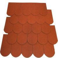 1 Set Dachschindeln Biberschwanz (100 mm) rot