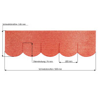 1 Set Dachschindeln Biberschwanz (100 mm) rot