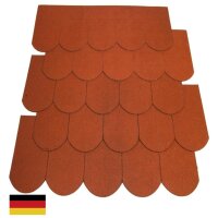 2 Sets Dachschindeln Biberschwanz (100 mm) rot